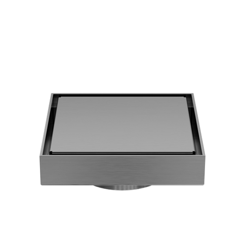 Nero 100mm Square Tile Insert Floor Waste 80mm Outlet Gunmetal NRFW009GM