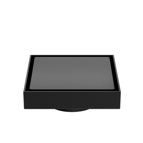 Nero 100mm Square Tile Insert Floor Waste 80mm Outlet Matte Black NRFW009MB
