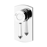 Phoenix Nostalgia Shower / Wall Mixer Chrome/White NS780-62-1