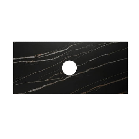 Otti Boston Wall Hung Vanity 600mm (No Taphole) Light Grey / Empire Black Top BS600LGST-EB-NTH