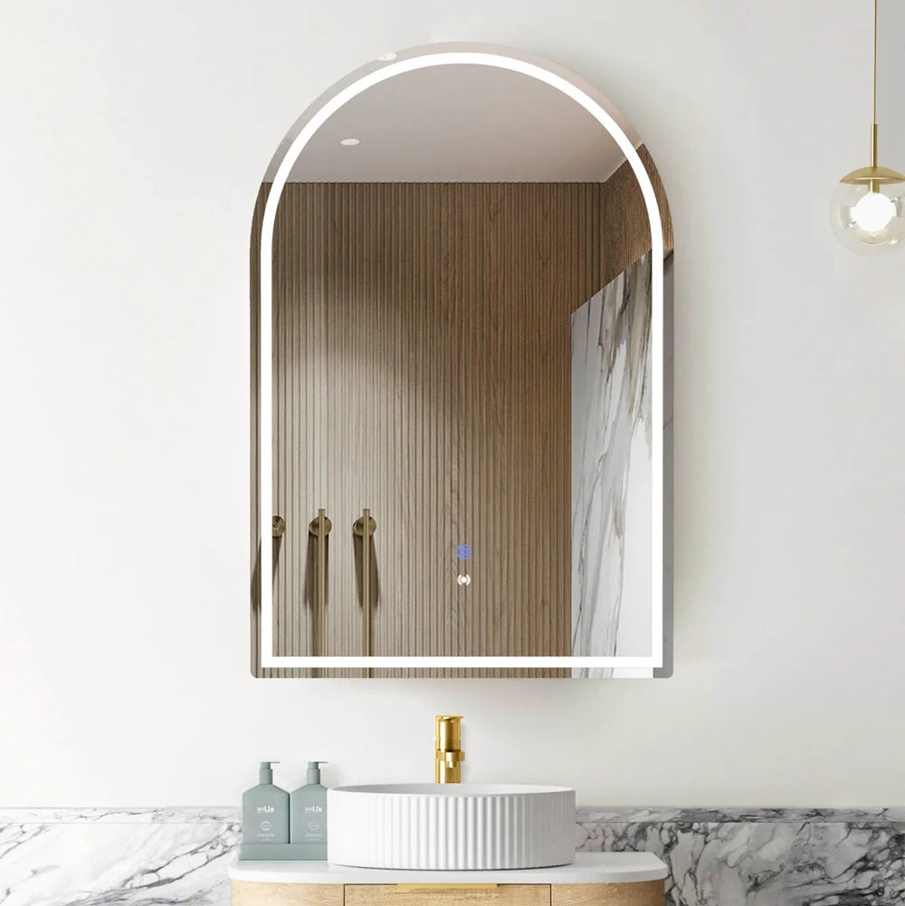 Otti Archie LED Shaving Cabinet 900x600mm Natural Oak LED-ARSV9060N-VP