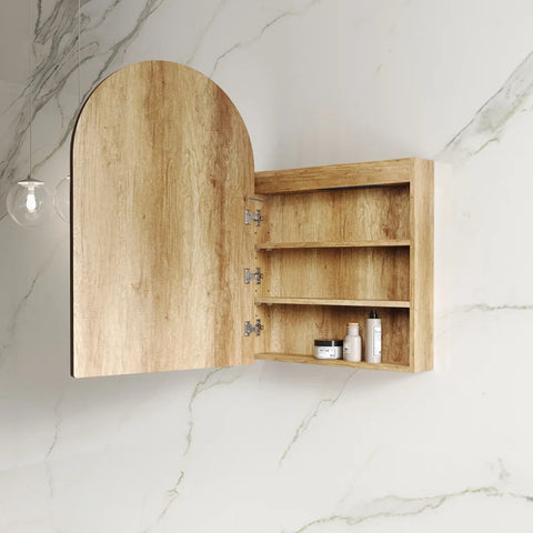 Otti Archie LED Shaving Cabinet 900x600mm Natural Oak LED-ARSV9060N-VP