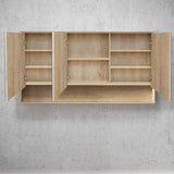Otti Byron Shaving Cabinet 1500x800mm Natural Oak BYSV1500N