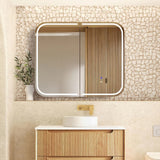Otti Newport Shaving Cabinet 900x750mm Natural Oak SSQ9075N