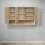 Otti Byron Shaving Cabinet 1200x800mm Natural Oak BYSV1200N