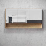 Otti Byron Shaving Cabinet 1500x800mm Natural Oak BYSV1500N