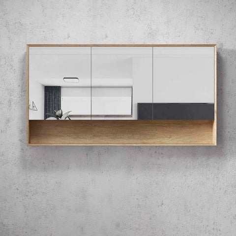 Otti Byron Shaving Cabinet 1500x800mm Natural Oak BYSV1500N