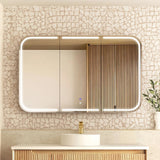 Otti Newport LED Shaving Cabinet 1200x750mm Premium Edition Natural Oak LED-SSQ1275N-VP