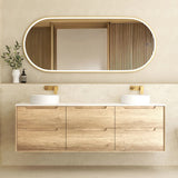 Otti Byron Wall Hung Cabinet Only 1800mm Natural Oak BY1800N