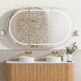Otti Bondi LED Shaving Cabinet 1500x900mm Premium Edition Natural Oak LED-BOSV1590N-VP