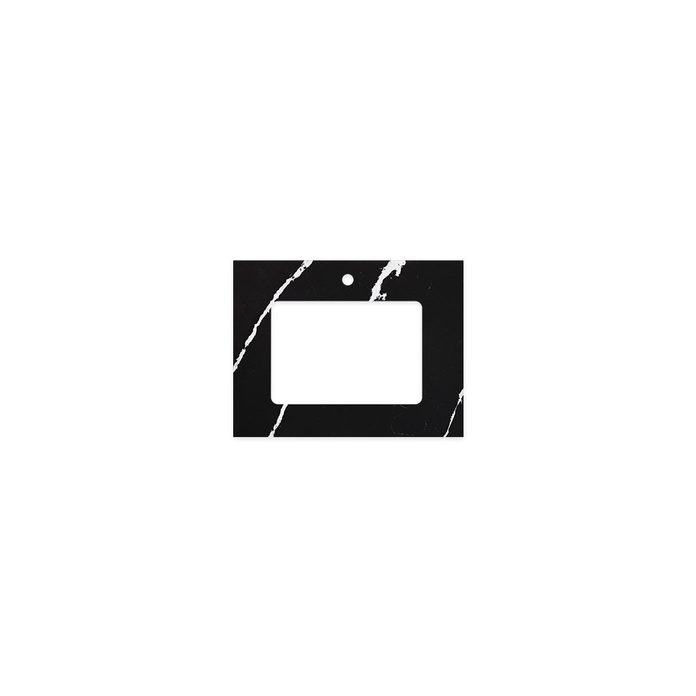 Fienza Undermount Vanity Bench Top 600mm (1 Taphole) Silica Free Nero Vena 509-113-SF