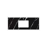 Fienza Nero Vena 1200mm Stone Top w/ Undermount Basin Hole (1 Taphole) Silica Free 509-116-SF