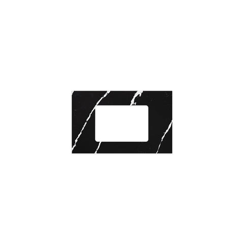 Fienza Nero Vena 750mm Stone Top w/ Undermount Basin Hole (No Taphole) Silica Free 509-142-SF