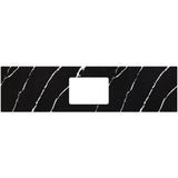 Fienza Undermount Vanity Bench Top 1800mm (No Taphole) Single Bowl Silica Free Nero Vena 509-148-SF