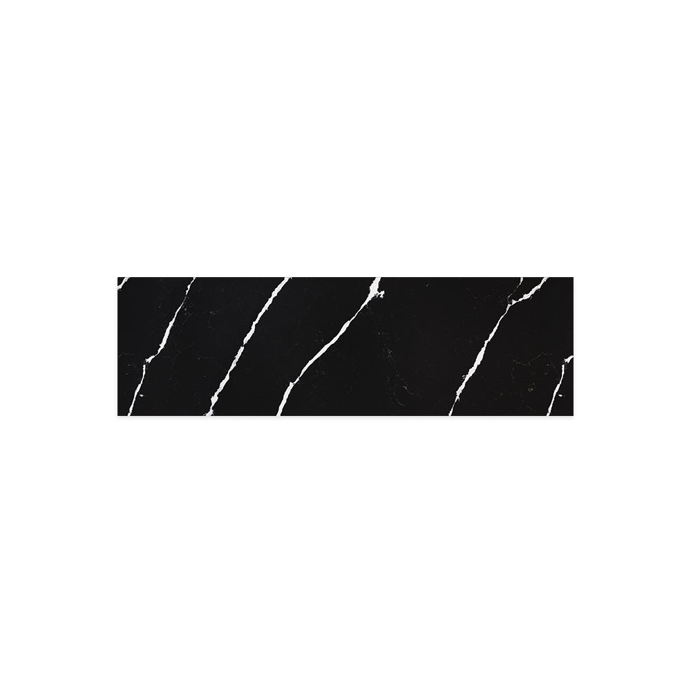 Fienza Nero Vena 1800mm Ensuite Size Stone Top (No Taphole) Silica Free 509-155-SF