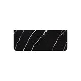 Fienza Nero Vena Curved 1200mm Stone Top (No Taphole) Silica Free 509-163-SF