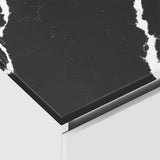 Fienza Nero Vena 600mm Ensuite Size Stone Top (No Taphole) Silica Free 509-150-SF