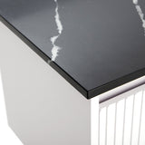 Fienza Nero Vena 900mm Ensuite Size Stone Top (No Taphole) Silica Free 509-152-SF