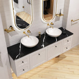 Fienza Nero Vena 1200mm Stone Top (No Taphole) Silica Free 509-104-SF