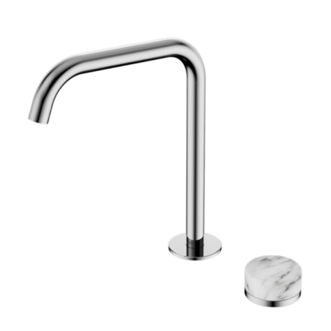 Nero Serenity Progressive Bath/Kitchen Mixer Edge Spout w/ Arabescato Corchia Handle Chrome 24E052CH
