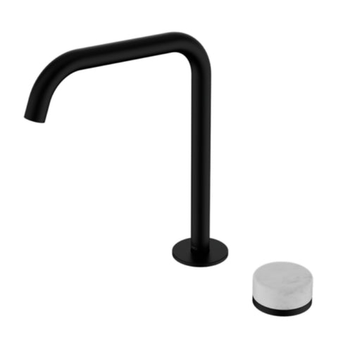Nero Serenity Progressive Bath/Kitchen Mixer Edge Spout w/ Carrara Handle Matte Black 24E049MB