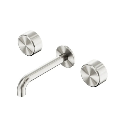 Nero Serenity Wall Basin Set 160mm Spout w/ Metal Handle Brushed Nickel 24D040BN