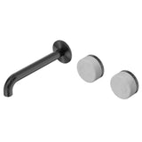 Nero Serenity Wall Basin Set 160mm Offset Spout w/ Carrara Handle Gunmetal 24D053GM