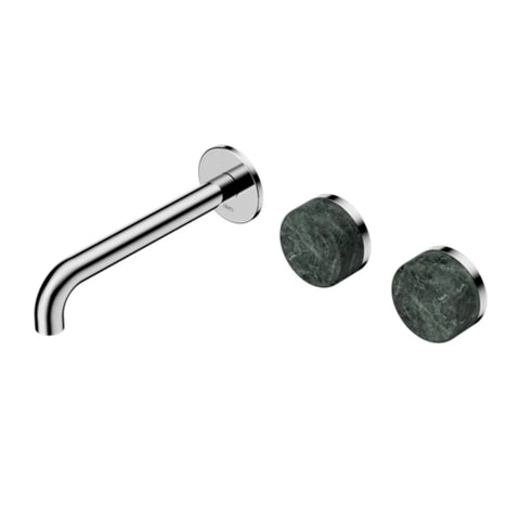 Nero Serenity Wall Basin Set 160mm Offset Spout w/ Verde Alpi Handle Chrome 24D054CH