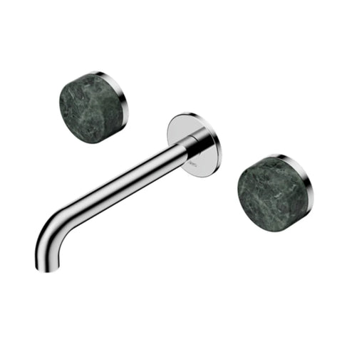 Nero Serenity Wall Basin Set 160mm Spout w/ Verde Alpi Handle Chrome 24D036CH