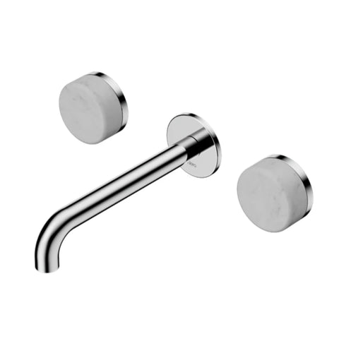 Nero Serenity Wall Basin Set 185mm Spout w/ Carrara Handle Chrome 24D041CH