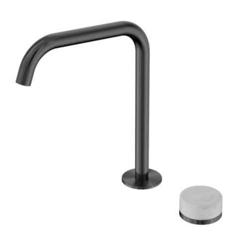 Nero Serenity Progressive Bath/Kitchen Mixer Edge Spout w/ Carrara Handle Gunmetal 24E049GM