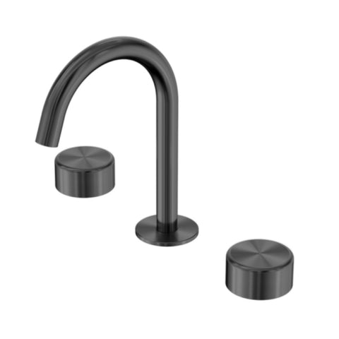 Nero Serenity Basin Set Arc Spout w/ Metal Handle Gunmetal 24D016GM