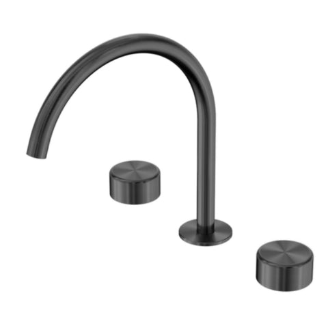 Nero Serenity Bath/Kitchen Set Arc Spout w/ Metal Handle Gunmetal 24D022GM