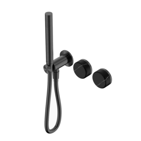 Nero Serenity Progressive Shower System w/ Marquina Black Handle And Slim Shower Gunmetal 24E131GM