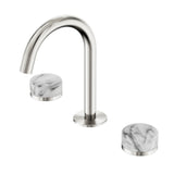 Nero Serenity Basin Set Arc Spout w/ Arabescato Corchia Handle Brushed Nickel 24D014BN