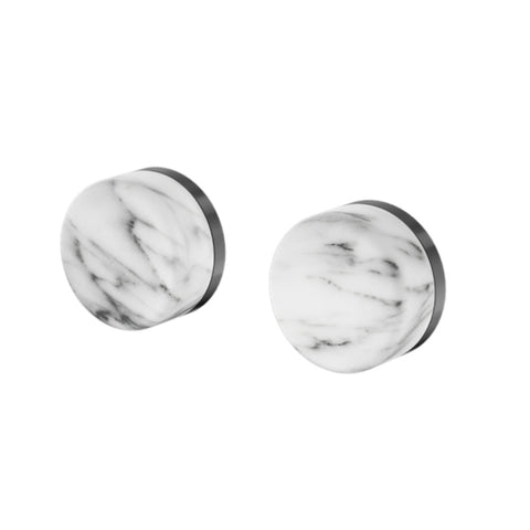 Nero Serenity Wall Top Assembly w/ Arabescato Corchia Handle Gunmetal 24D008GM