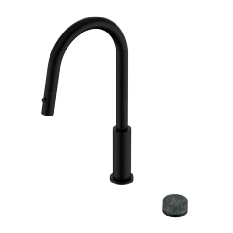 Nero Serenity Progressive Pull Out kitchen Set w/ Verde Alpi Handle Matte Black 24E056MB
