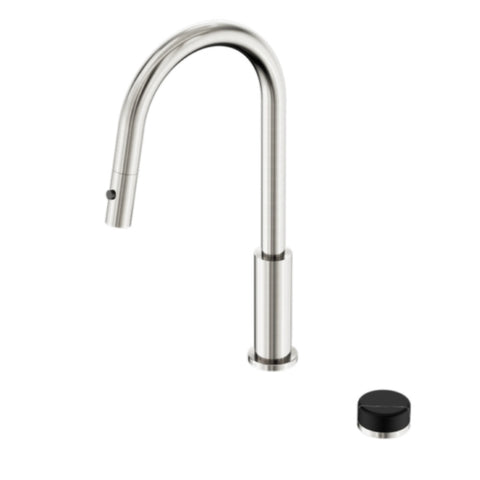 Nero Serenity Progressive Pull Out kitchen Set w/ Marquina Black Handle Brushed Nickel 24E137BN