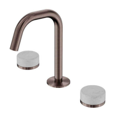 Nero Serenity Basin Set Edge Spout w/ Carrara Handle Brushed Bronze 24D023BZ