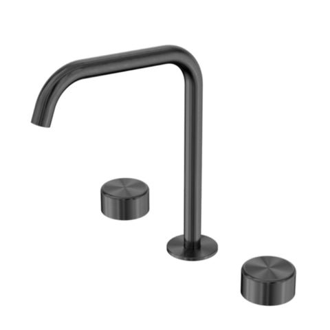 Nero Serenity Bath/Kitchen Set Edge Spout w/ Metal Handle Gunmetal 24D034GM