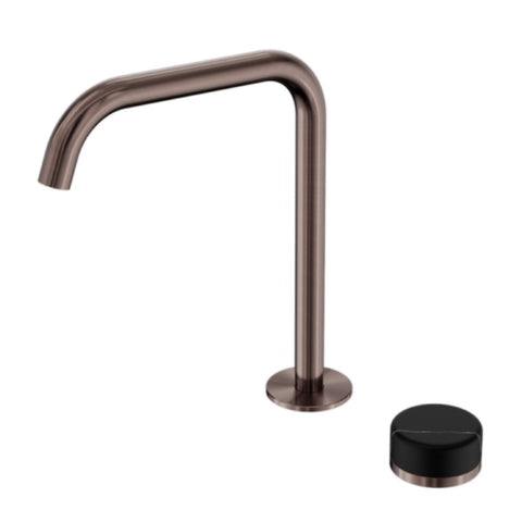Nero Serenity Progressive Bath/Kitchen Mixer Edge Spout w/ Marquina Black Handle Brushed Bronze 24E136BZ