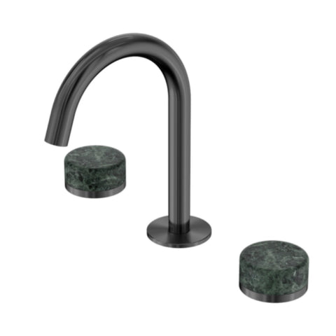 Nero Serenity Basin Set Arc Spout w/ Verde Alpi Handle Gunmetal 24D012GM