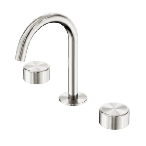 Nero Serenity Basin Set Arc Spout w/ Metal Handle Brushed Nickel 24D016BN