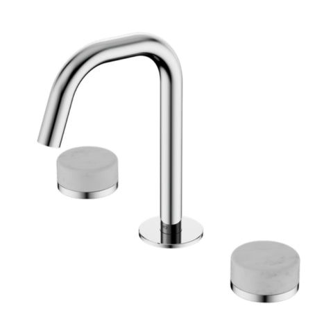 Nero Serenity Basin Set Edge Spout w/ Carrara Handle Chrome 24D023CH