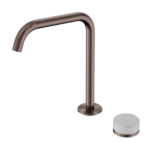 Nero Serenity Progressive Bath/Kitchen Mixer Edge Spout w/ Carrara Handle Brushed Bronze 24E049BZ