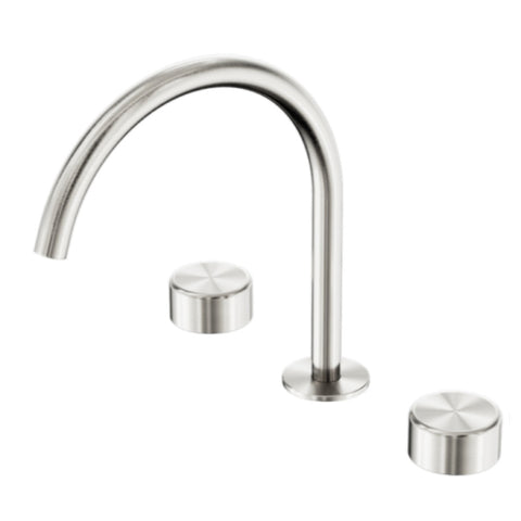 Nero Serenity Bath/Kitchen Set Arc Spout w/ Metal Handle Brushed Nickel 24D022BN