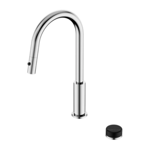 Nero Serenity Progressive Pull Out kitchen Set w/ Marquina Black Handle Chrome 24E137CH