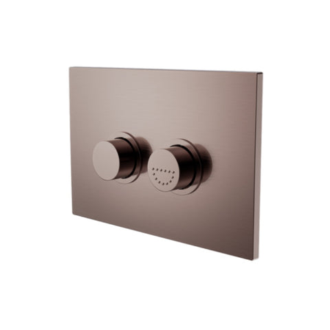 Nero Raised Disabled Care Pneumatic Flush Button Plate Brushed Bronze NRCRPL002BZ