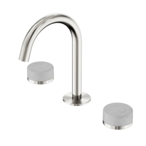 Nero Serenity Basin Set Arc Spout w/ Carrara Handle Brushed Nickel 24D011BN