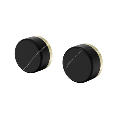 Nero Serenity Wall Top Assembly w/ Marquina Black Handle Brushed Gold 24D116BG